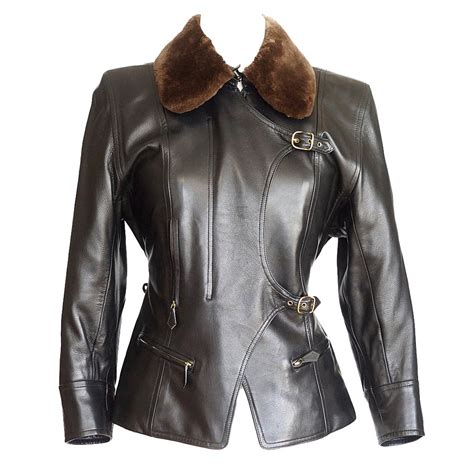 hermes vintage shearling coat womens|Hermes leather jacket women.